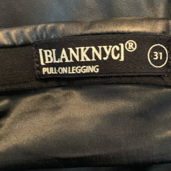 BLANK NYC Faux Leather Pull-On Pants Joggers Size 31 NEW - Picture 6 of 8